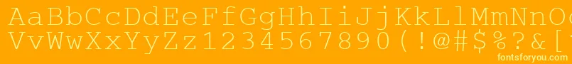 Cougepla Font – Yellow Fonts on Orange Background