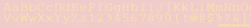 Cougepla Font – Yellow Fonts on Pink Background