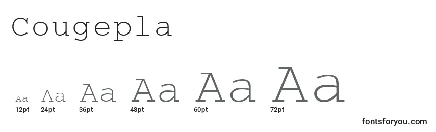 Cougepla Font Sizes