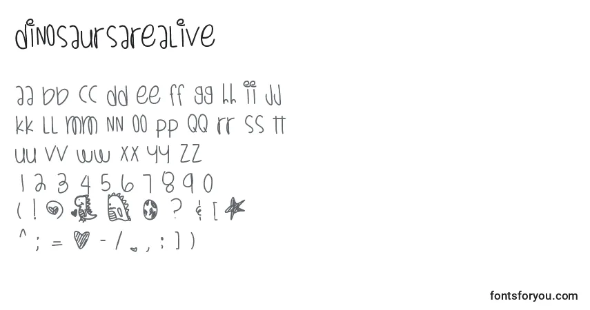 Dinosaursarealive Font – alphabet, numbers, special characters