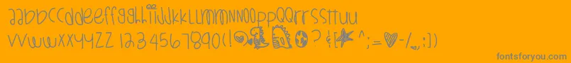 Dinosaursarealive Font – Gray Fonts on Orange Background