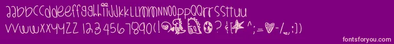 Dinosaursarealive Font – Pink Fonts on Purple Background