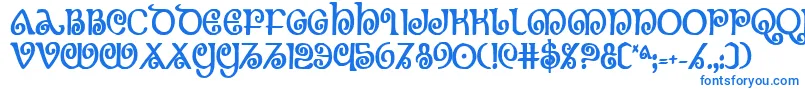 Theshirebc Font – Blue Fonts on White Background