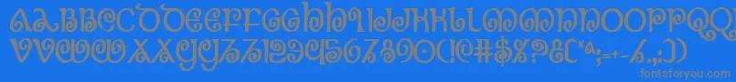 Theshirebc Font – Gray Fonts on Blue Background