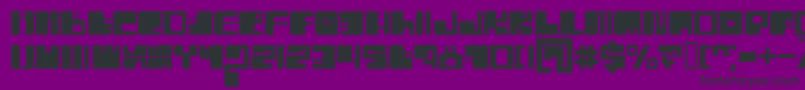 フォントIntaglios – 紫の背景に黒い文字