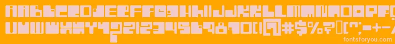 Intaglios Font – Pink Fonts on Orange Background