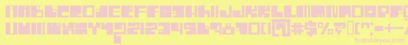 Intaglios Font – Pink Fonts on Yellow Background