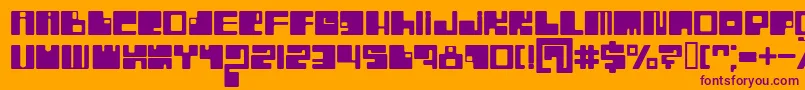 Intaglios Font – Purple Fonts on Orange Background