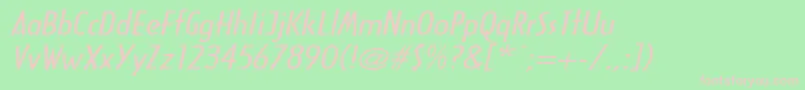 ArcanebroadItalic Font – Pink Fonts on Green Background