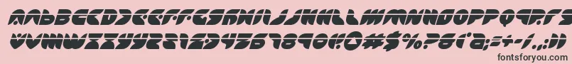 Czcionka Puffangellaserital – czarne czcionki na różowym tle