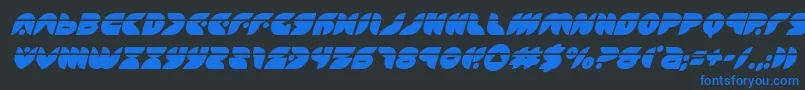 Puffangellaserital Font – Blue Fonts on Black Background