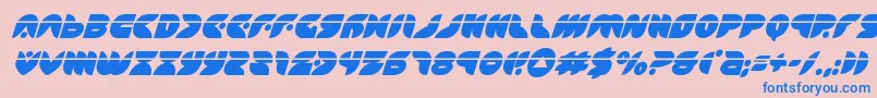 Puffangellaserital Font – Blue Fonts on Pink Background