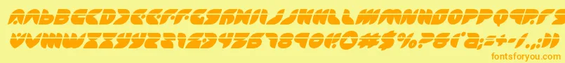 Puffangellaserital Font – Orange Fonts on Yellow Background