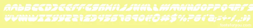Puffangellaserital Font – White Fonts on Yellow Background