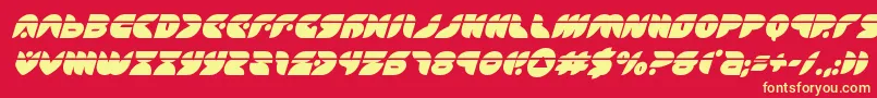 Puffangellaserital Font – Yellow Fonts on Red Background