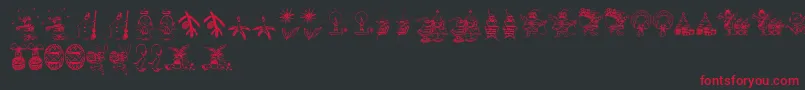 Holidayfont Font – Red Fonts on Black Background