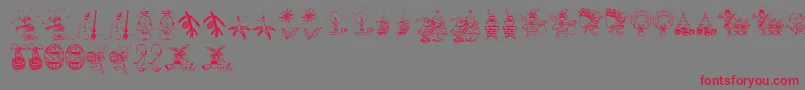 Police Holidayfont – polices rouges sur fond gris