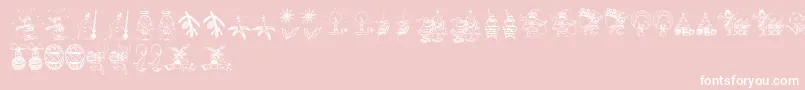 Holidayfont Font – White Fonts on Pink Background
