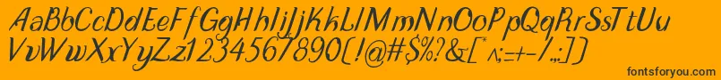 fuente DisguiseDisplayItalic – Fuentes Negras Sobre Fondo Naranja