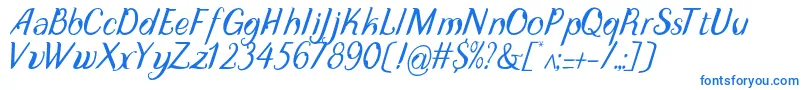 DisguiseDisplayItalic-fontti – siniset fontit