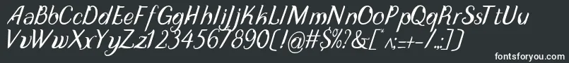 Шрифт DisguiseDisplayItalic – белые шрифты