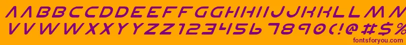Шрифт PlanetNItalic – фиолетовые шрифты на оранжевом фоне