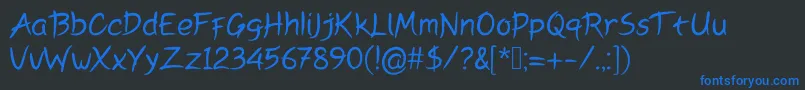 Peyoriregular Font – Blue Fonts on Black Background