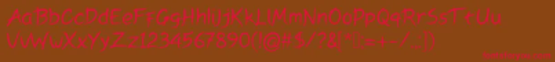 Peyoriregular Font – Red Fonts on Brown Background