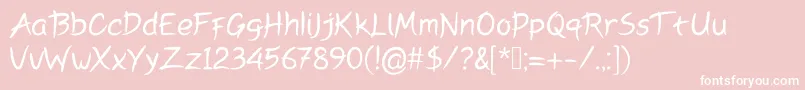 Peyoriregular Font – White Fonts on Pink Background