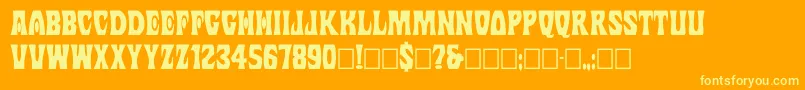 Margitc Font – Yellow Fonts on Orange Background