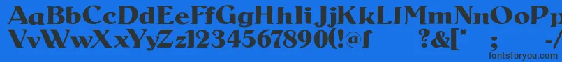 Шрифт SenatsAntiqua – чёрные шрифты на синем фоне