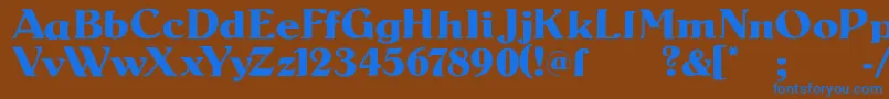 SenatsAntiqua Font – Blue Fonts on Brown Background