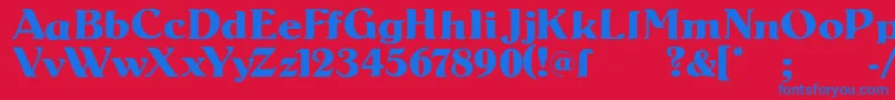 SenatsAntiqua Font – Blue Fonts on Red Background