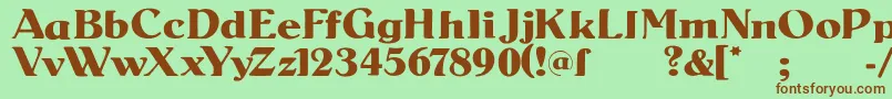 SenatsAntiqua Font – Brown Fonts on Green Background