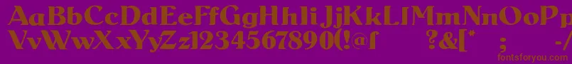 SenatsAntiqua-Schriftart – Braune Schriften auf violettem Hintergrund