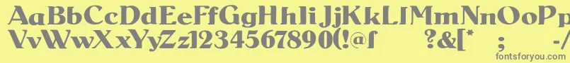 フォントSenatsAntiqua – 黄色の背景に灰色の文字