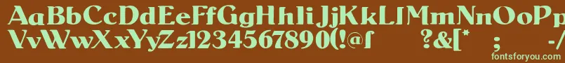 SenatsAntiqua Font – Green Fonts on Brown Background