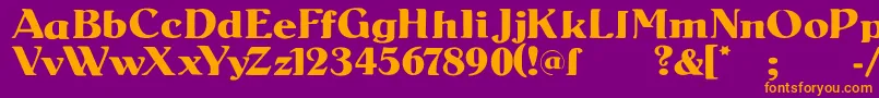 SenatsAntiqua Font – Orange Fonts on Purple Background