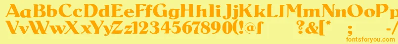 SenatsAntiqua Font – Orange Fonts on Yellow Background