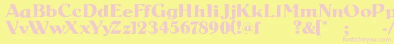 SenatsAntiqua Font – Pink Fonts on Yellow Background