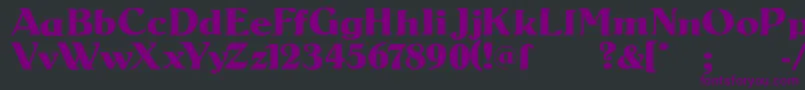 Police SenatsAntiqua – polices violettes sur fond noir