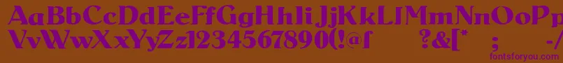 SenatsAntiqua Font – Purple Fonts on Brown Background