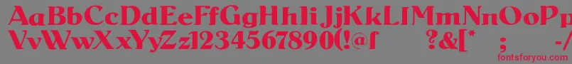 SenatsAntiqua Font – Red Fonts on Gray Background
