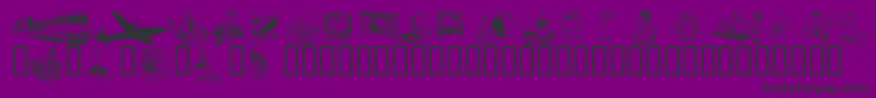 Fonte WmThe50s – fontes pretas em um fundo violeta