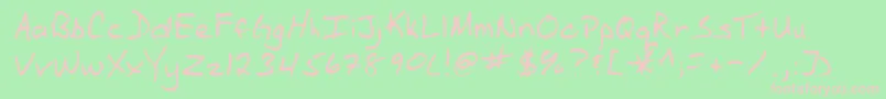 Lehn265 Font – Pink Fonts on Green Background