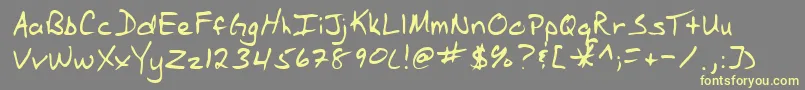 Lehn265 Font – Yellow Fonts on Gray Background