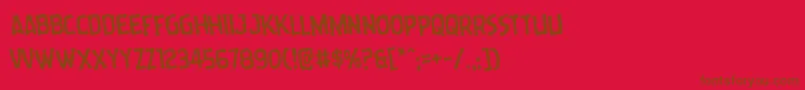 Wormcuisinerotate Font – Brown Fonts on Red Background