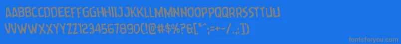 Wormcuisinerotate Font – Gray Fonts on Blue Background