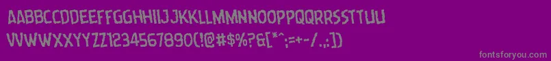 Wormcuisinerotate-Schriftart – Graue Schriften auf violettem Hintergrund