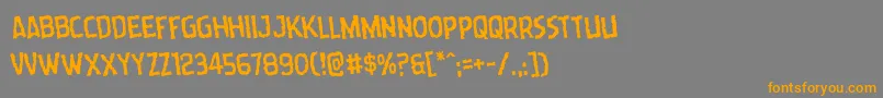 Wormcuisinerotate Font – Orange Fonts on Gray Background
